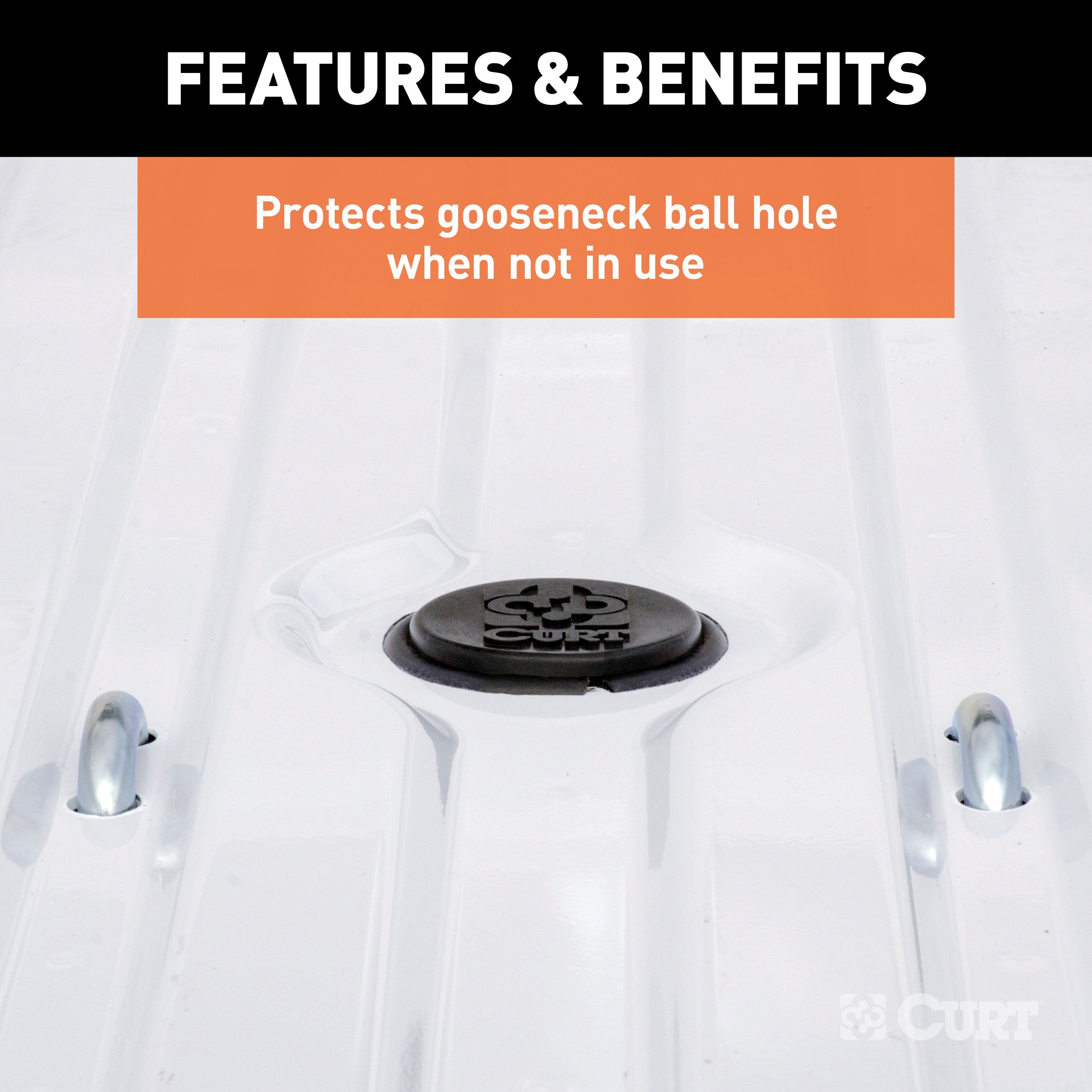CURT Replacement Black Rubber Gooseneck Hitch Cover Model 66155