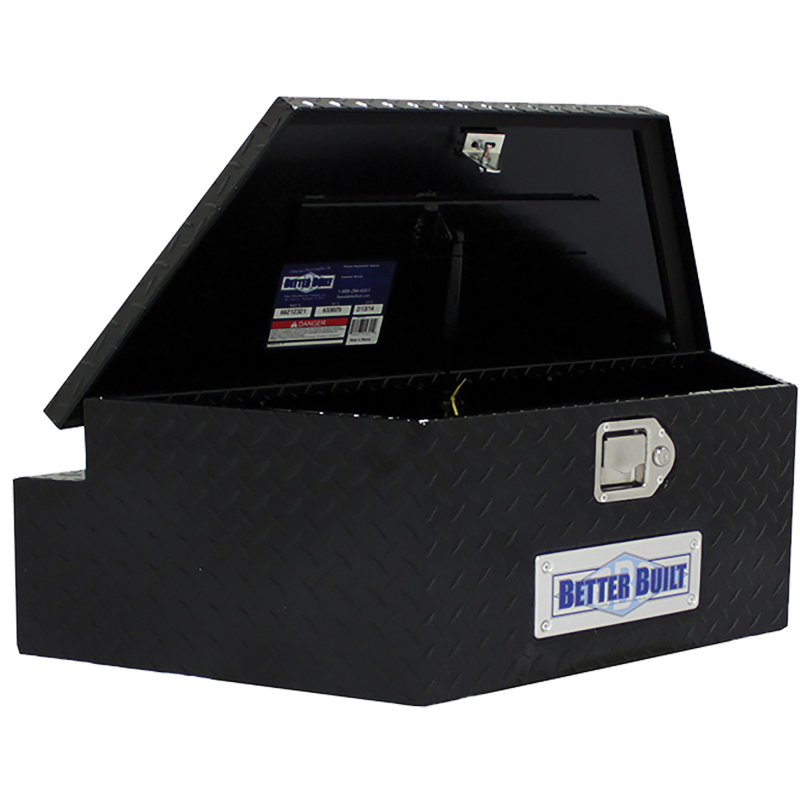 Better Built Gloss Black Aluminum Utility Trailer Tongue Tool Box Model 66212321
