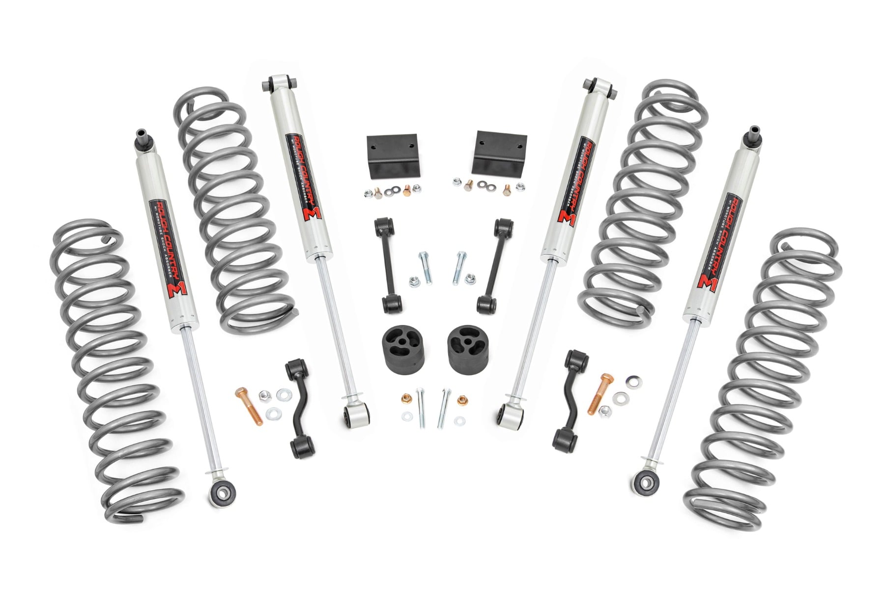 2.5 Inch Lift Kit Coils M1 Jeep Wrangler Unlimited Non-Rubicon 4WD (2018-2023) Rough Country