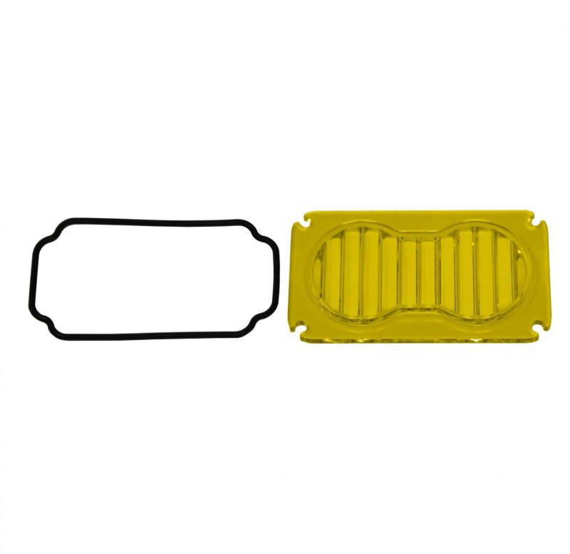 Baja Designs S2 Series amber wide cornering lens kit with rubber gasket for enhanced visibility and protection.