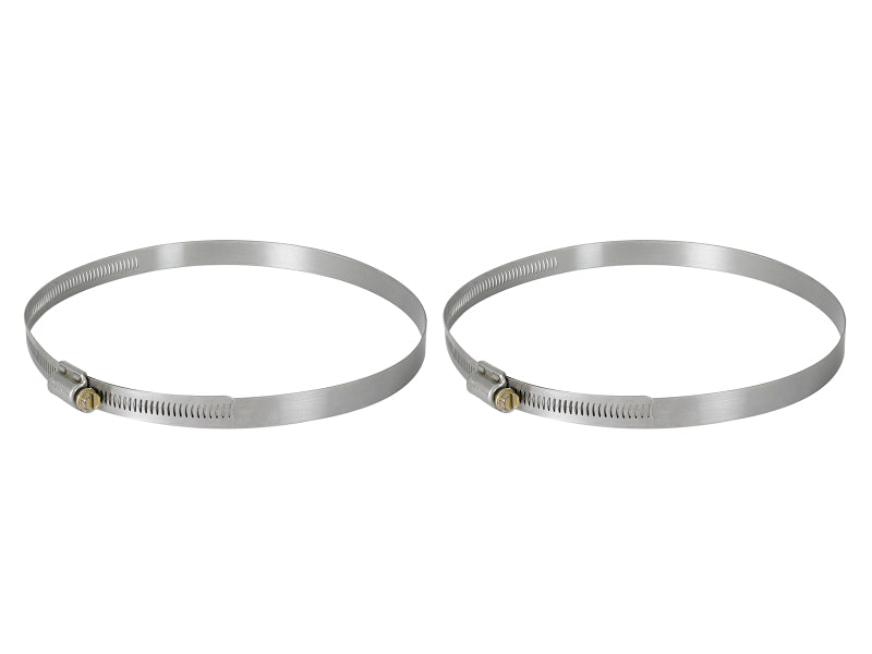 Afe Magnum FORCE Replacement Clamp Kit includes two stainless steel clamps for secure connections in various sizes.