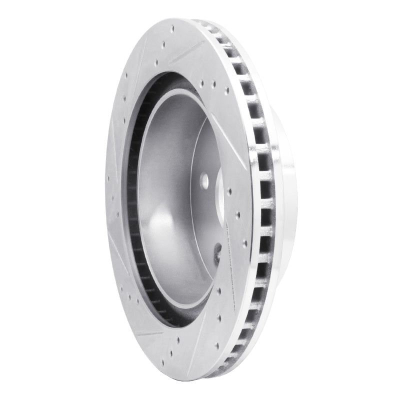 R1 04-06 Dodge Ram 1500 Pickup Rear Right Drilled & Slotted Silver Brake Rotor