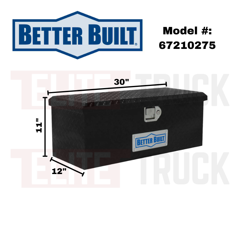 Better Built 30" Matte Black Aluminum ATV Tool Box Model 67210275