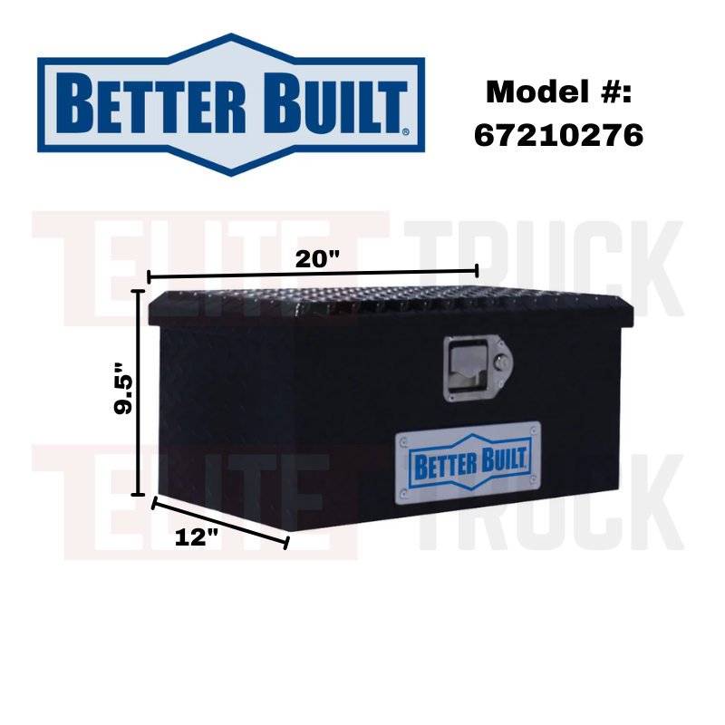 Better Built 20" Matte Black Aluminum ATV Tool Box Model 67210276