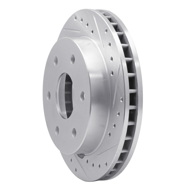 R1 88-00 Cadillac Escalade Front Right Drilled & Slotted Silver Brake Rotor