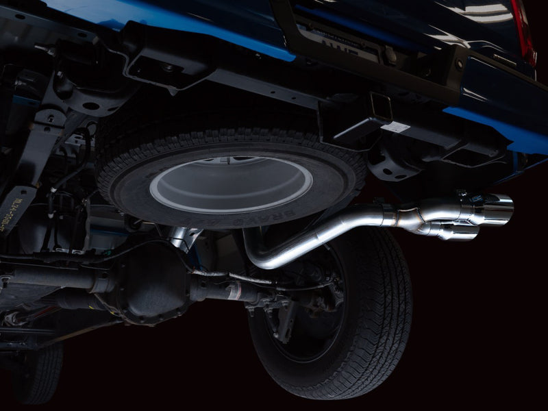 AWE Tuning 0FG 21+ Ford F150 Dual Side Exit Cat-Back Exhaust- 4.5in Chrome Silver Tips