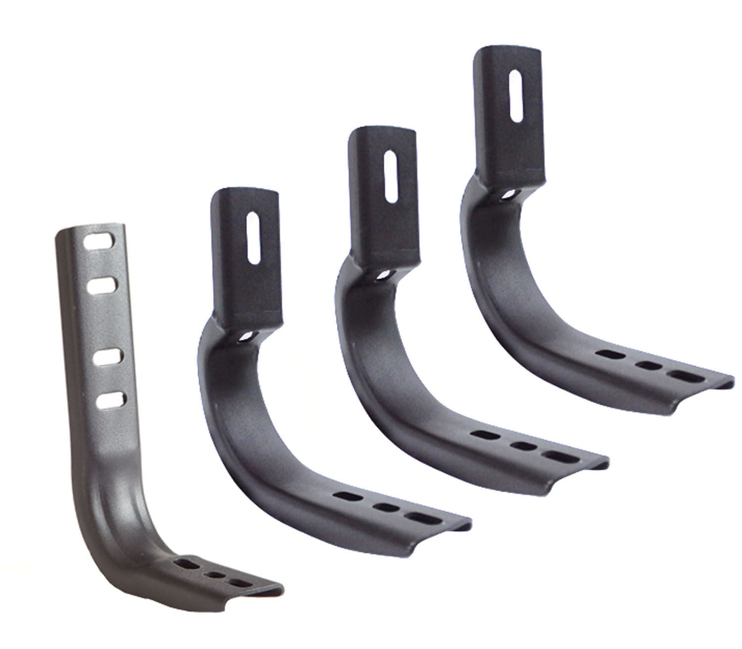 OE Xtreme Wheel to Wheel Side Steps Mounting Brackets Only Black Powder Coat 2011-2014 Silverado/Sierra 2500 HD Go Rhino