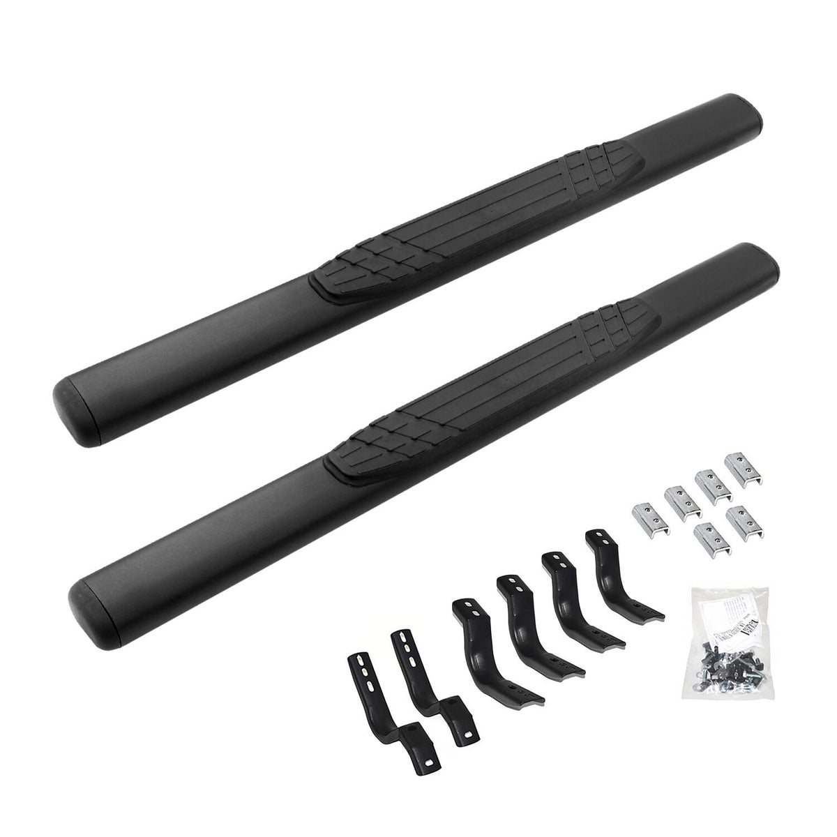 4 Inch OE Xtreme SideSteps With Mounting Bracket Kit Textured Black 2015-2026 Ford F-150/ F-250/F-350 Standard Cab Go Rhino