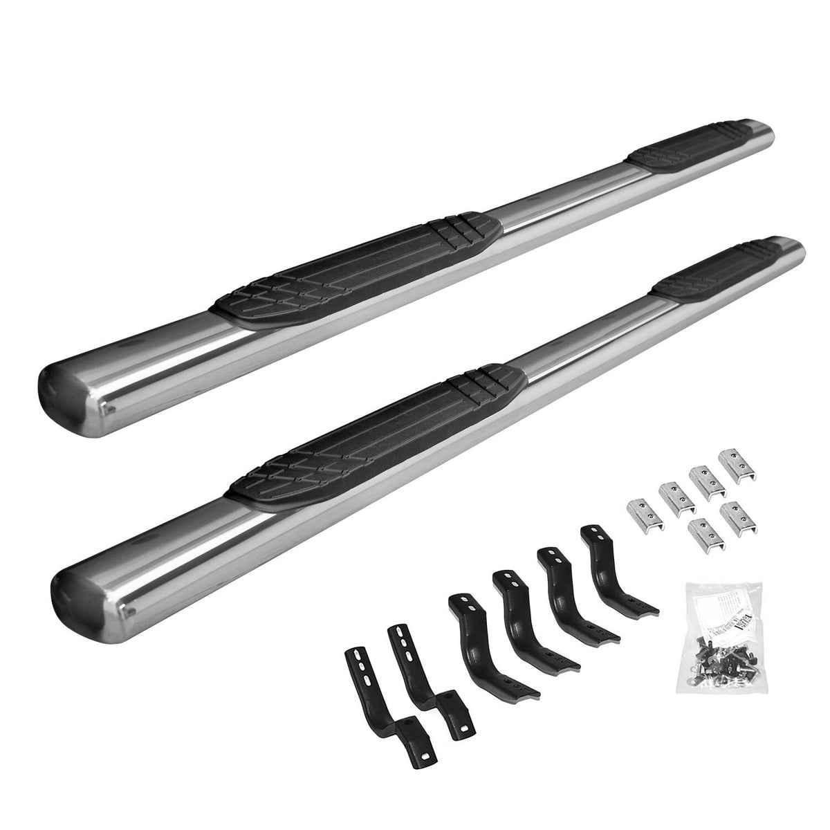 4 Inch OE Xtreme SideSteps With Mounting Bracket Kit Polished Stainless Steel 1999-2016 Ford F-250/F-350 Extended Cab Go Rhino