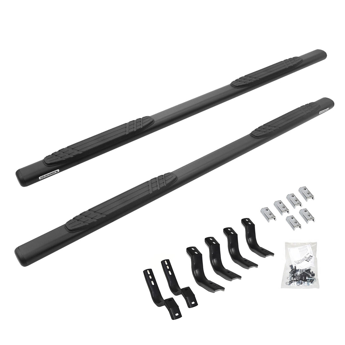 4 Inch OE Xtreme Side Steps with Mounting Brackets Kit Textured Black 2024-2026 Toyota Tacoma Go Rhino