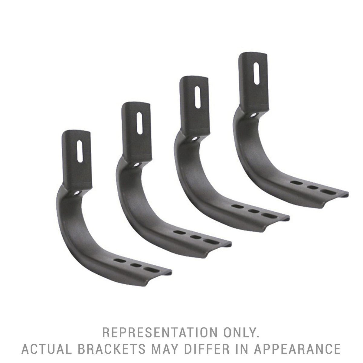 OE Xtreme Side Steps Mounting Brackets Only Textured Black 2020-2025 Jeep Gladiator Go Rhino