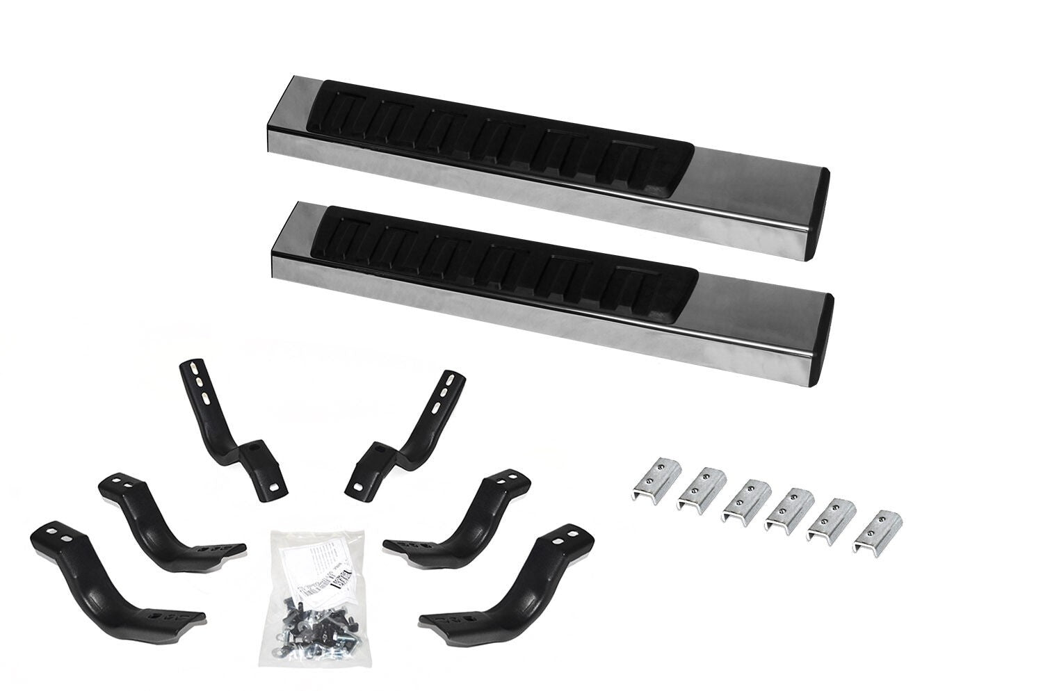 6 Inch OE Xtreme II SideSteps With Mounting Bracket Kit Polished Stainless Steel 2009-2025 Dodge Ram 150/2500/3500 Go Rhino