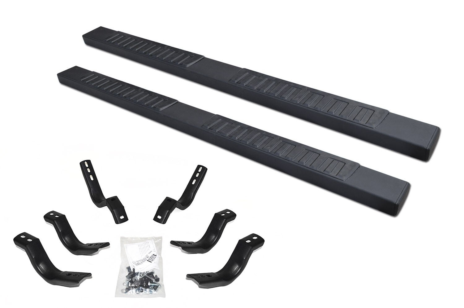 6 Inch OE Xtreme II SideSteps With Mounting Bracket Kit Textured Black 2019-2026 Ram 1500 Go Rhino