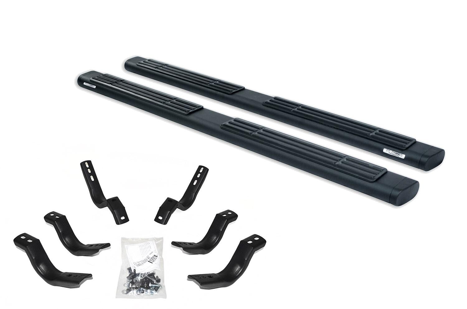 6 Inch OE Xtreme SideSteps With Mounting Bracket Kit Textured Black 2007-2013 Silverado/Sierra 1500 Go Rhino