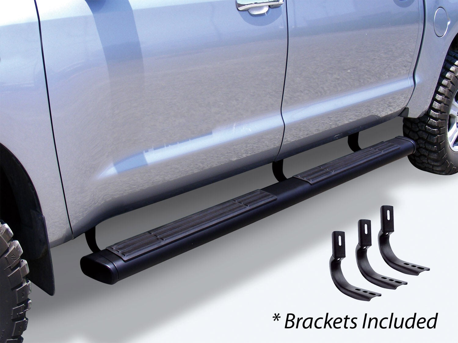 6 Inch OE Xtreme Composite SideSteps Kit 80 Inch Long Black + Brackets Black 2009-2014 Dodge Ram 1500 Go Rhino