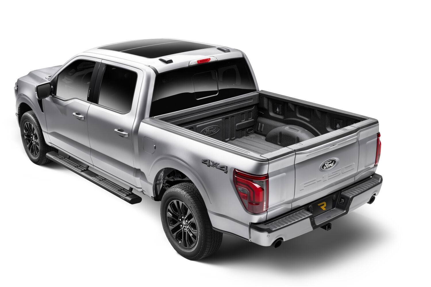 6 Inch OE Xtreme SideSteps With Mounting Bracket Kit Textured Black 2015-2026 Ford F-150/ F-250/F-350 Crew CabGo Rhino