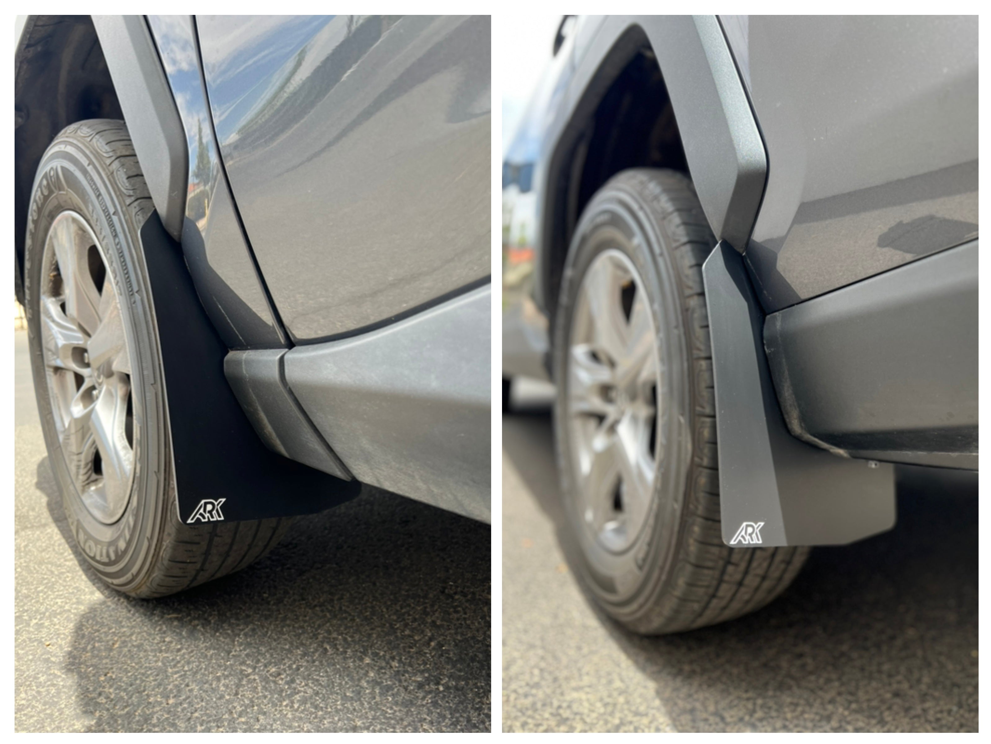 TriXPoly Mid Mudflaps for 2019-2025 Toyota RAV4 Gen 5, designed for enhanced protection and style.
