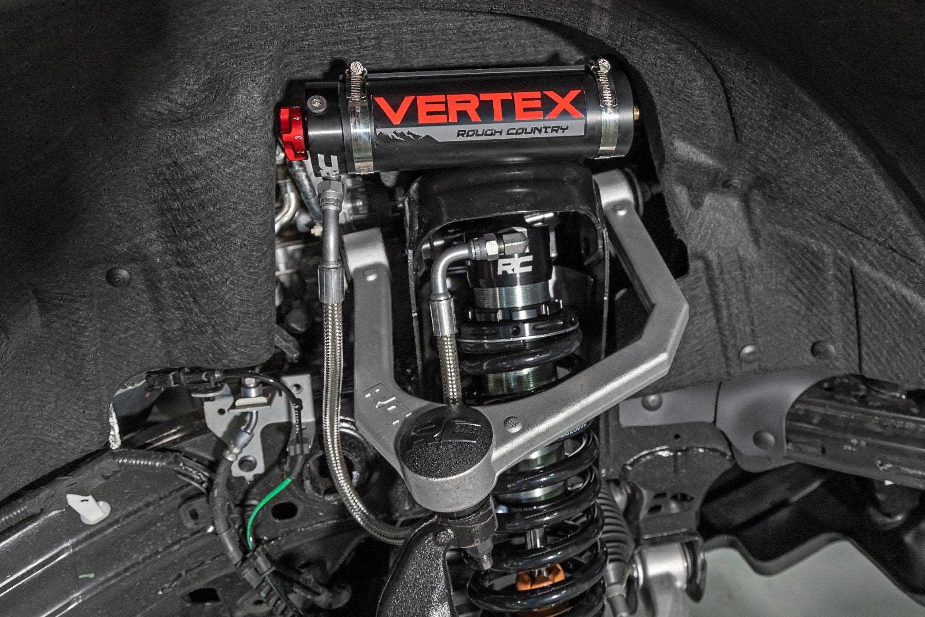 Vertex 2.5 Adjustable Coilovers Front 7 Inch Ford Bronco 21-Up Rough Country