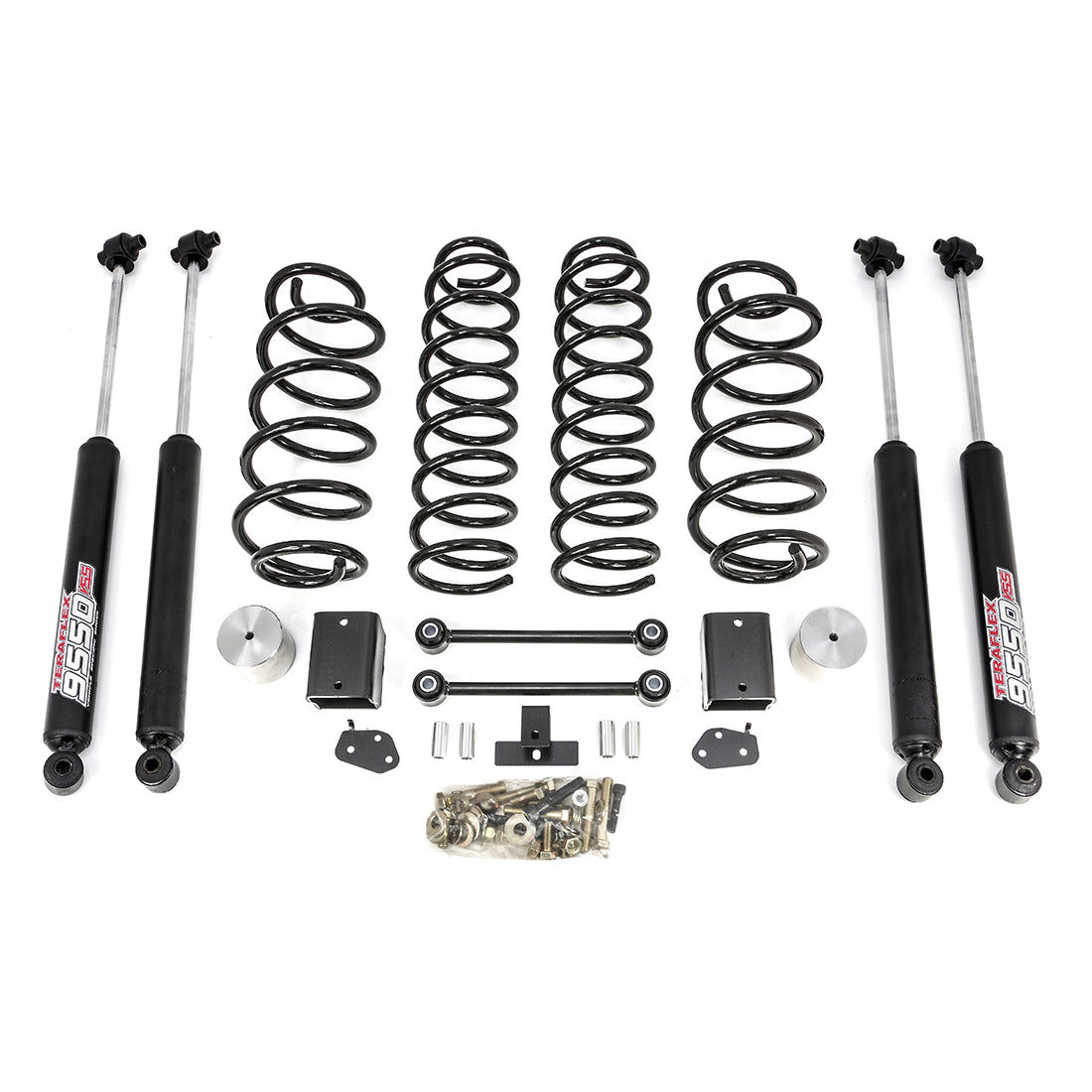 Coil Spring Lift Kit With Teraflex 9550 Shocks 2018-2025 Jeep JL Wrangler ReadyLIFT