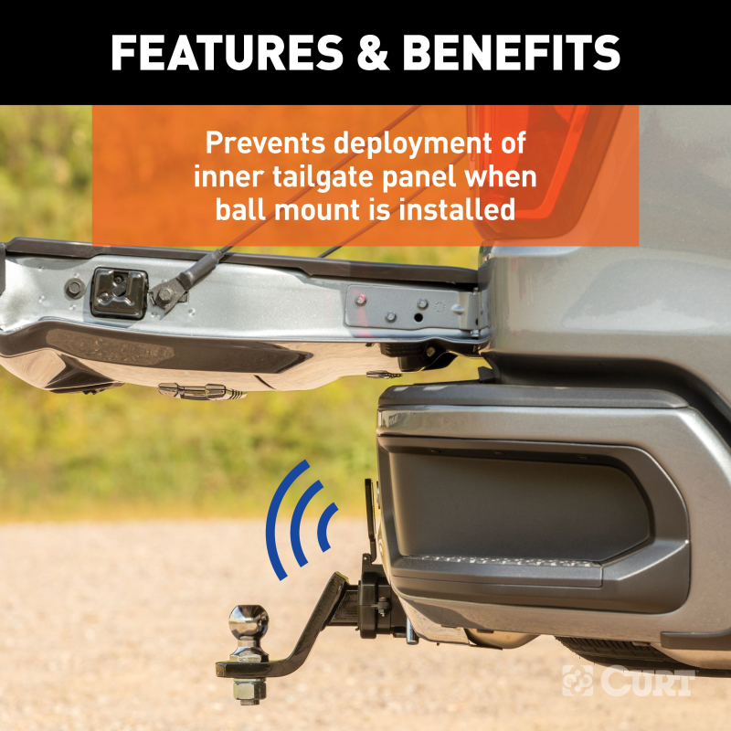 CURT Protective MultiPro / Multi-Flex Tailgate Sensor with 2" Hitch Cap Model 58267