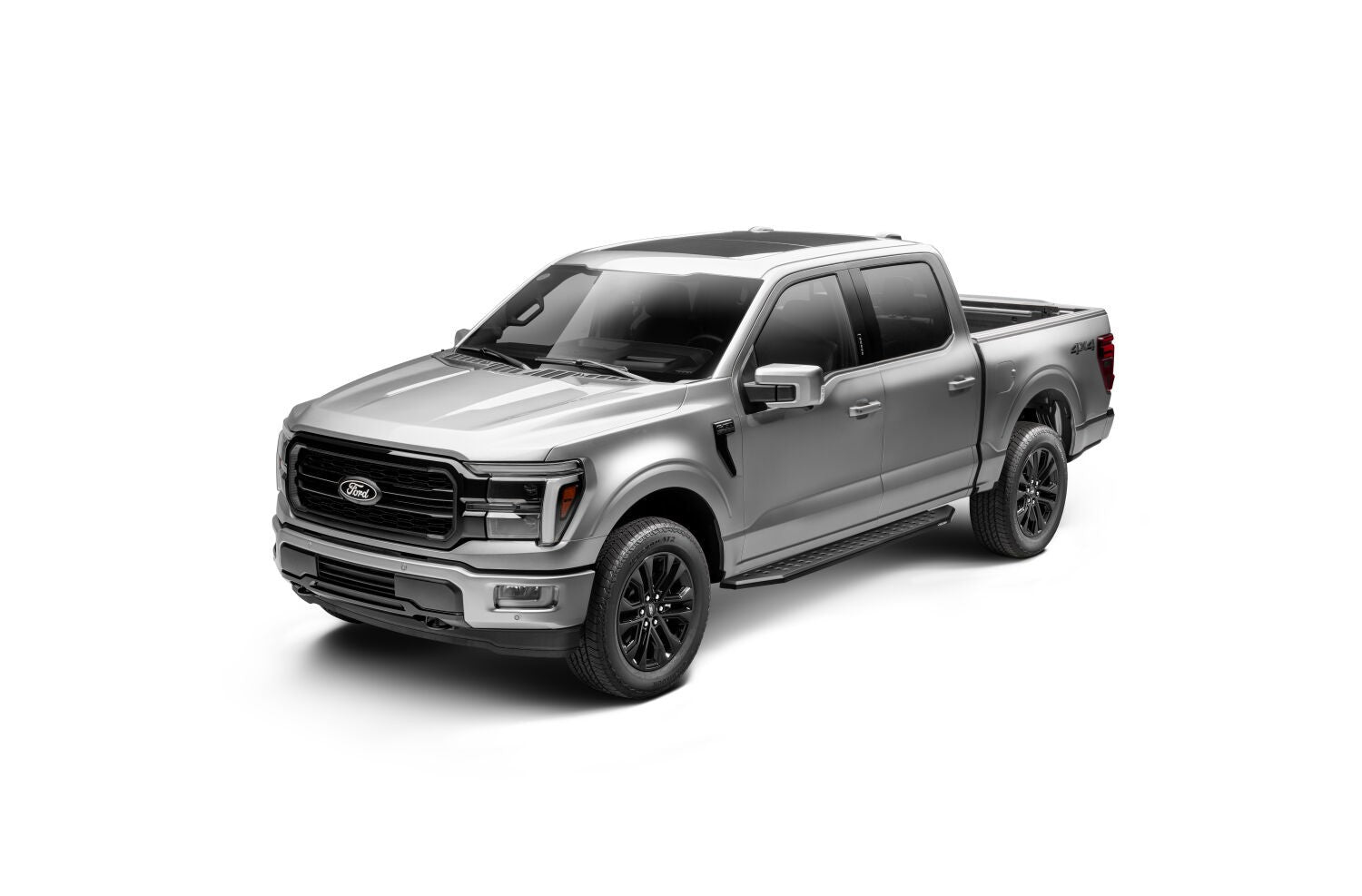 RB20 Running Boards With Mounting Brackets Textured Black 2015-2026 Ford F-150/ F-250/F-350 Go Rhino
