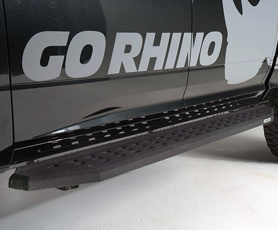 RB20 Running Boards With Mounting Brackets Protective Bedliner Coating 1999-2016 Ford F-250/F-350 Extended Cab Go Rhino