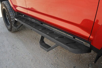 RB20 Running Boards With Mounting Brackets & 2 Pairs of Drop Steps Kit Protective Bedliner Coating 2014-2024 Toyota 4Runner Go Rhino