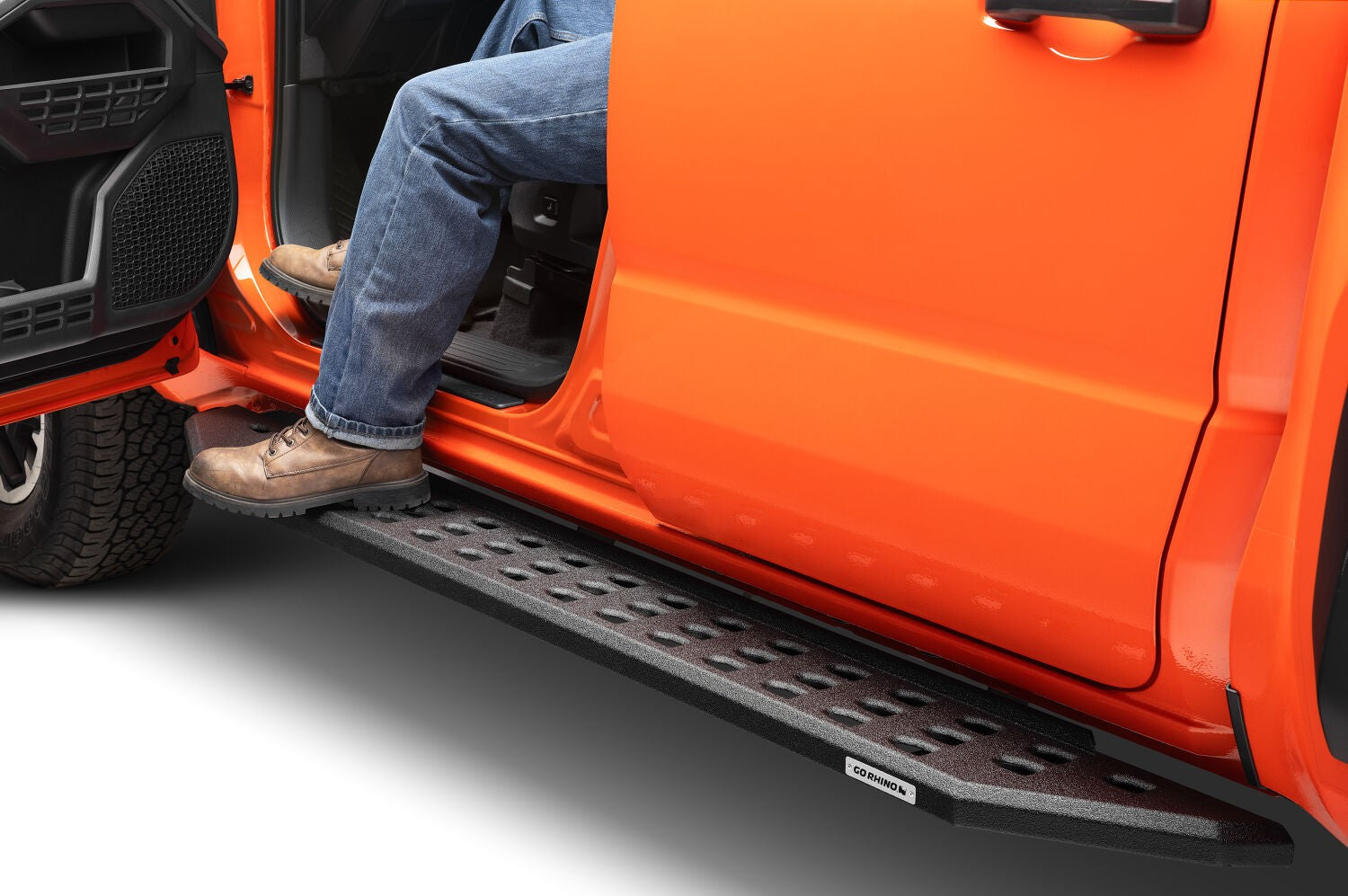 RB20 Running Boards W/Brackets Kit Bedliner coating 2024-2026 Toyota Tacoma Go Rhino