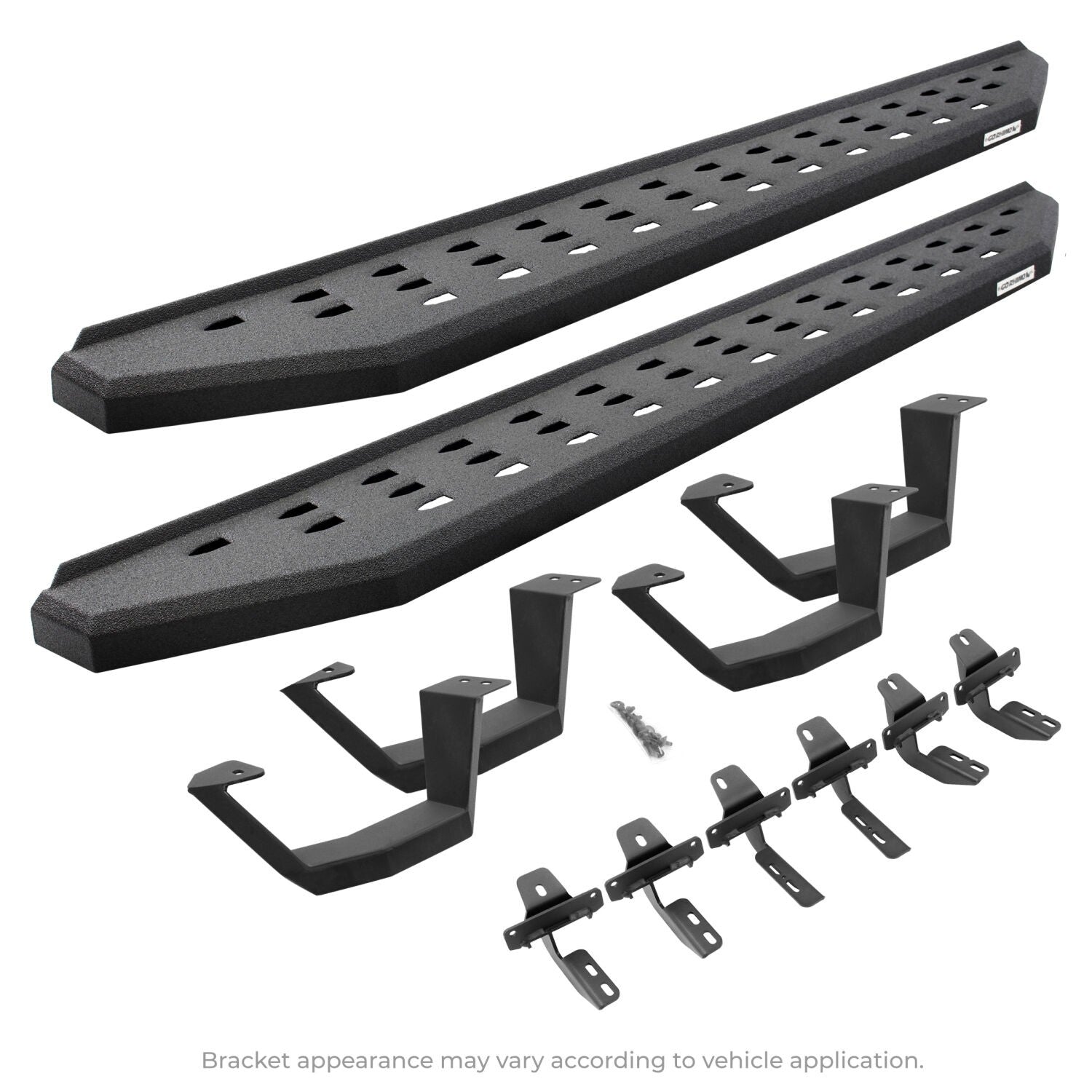 RB20 Boards W/Brackets, 2 Pairs Drop Steps Kit Text.Black For 2024-2026 Lexus GX550 2024-2026 Toyota Land Cruiser Go Rhino