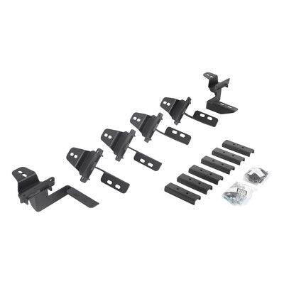 V Series V3, RB30 and RB Slim Side Steps Mounting Brackets Only Textured Black For 2007-2018 Jeep Wrangler JK 4 Door Go Rhino