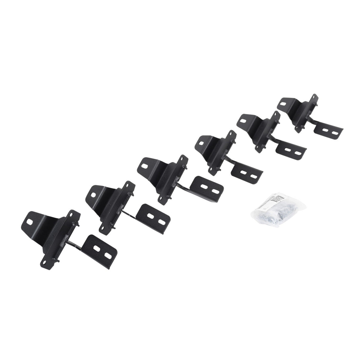 V Series V3, RB30 and RB Slim Side Steps Mounting Brackets Only Textured Black 2018-2026 Jeep Wrangler JL Go Rhino