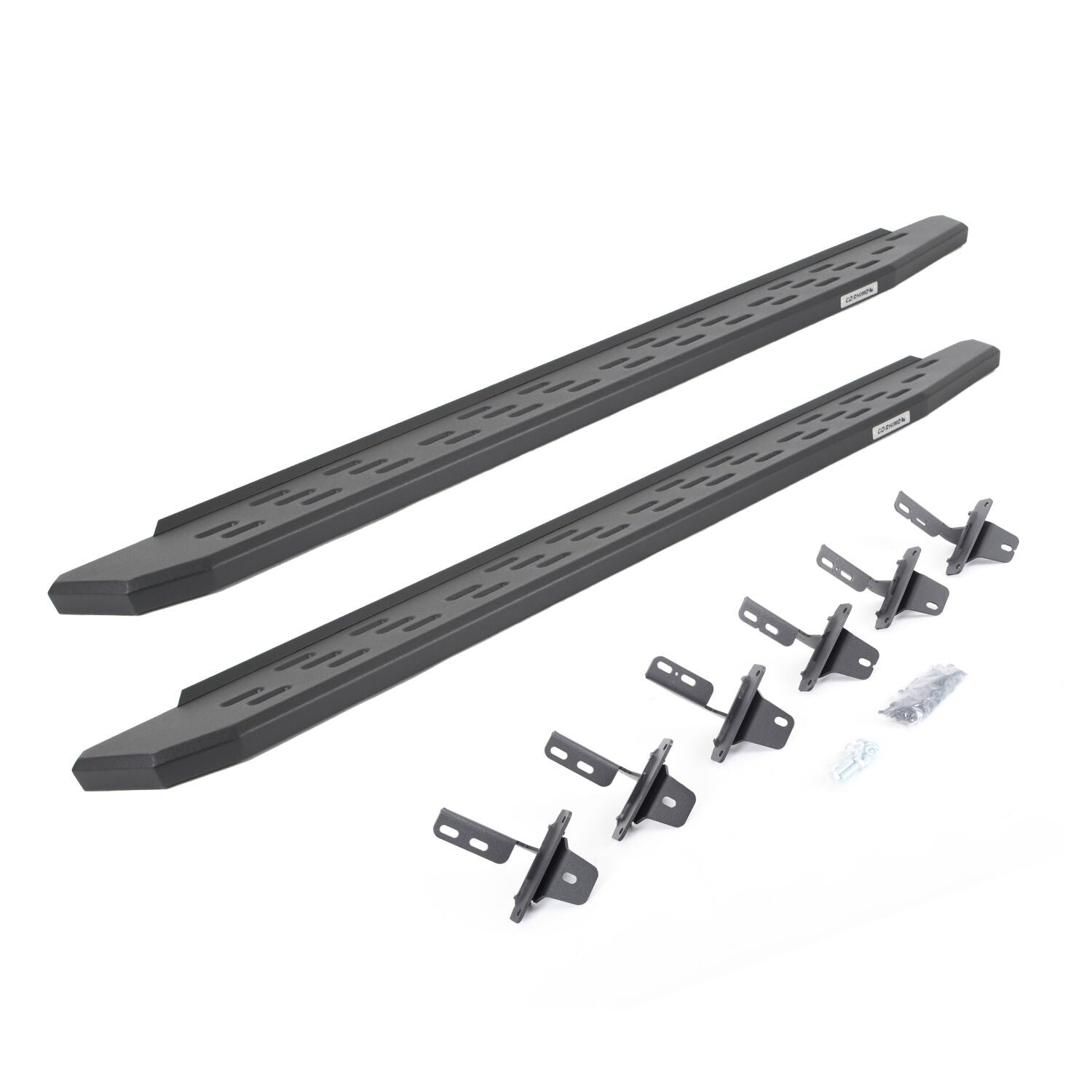RB30 Running Boards with Mounting Bracket Kit Textured Black 2021-2024 Ford Bronco Go Rhino