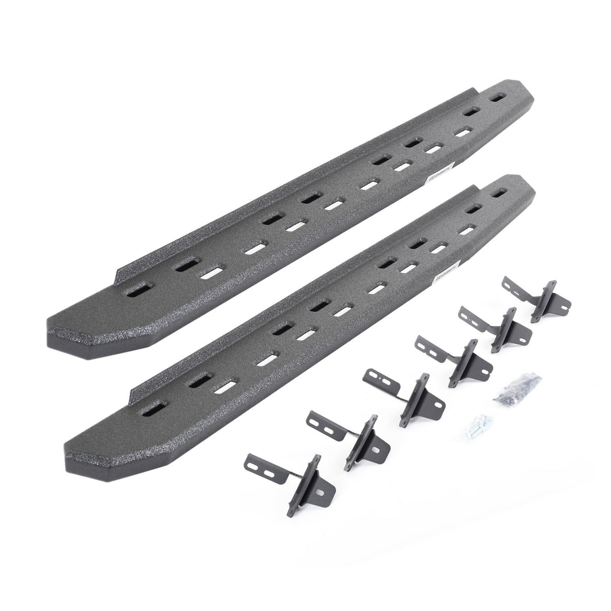 RB30 Slim Line Running Boards with Mounting Bracket Kit Textured Black 2021-2025 Ford Bronco Go Rhino