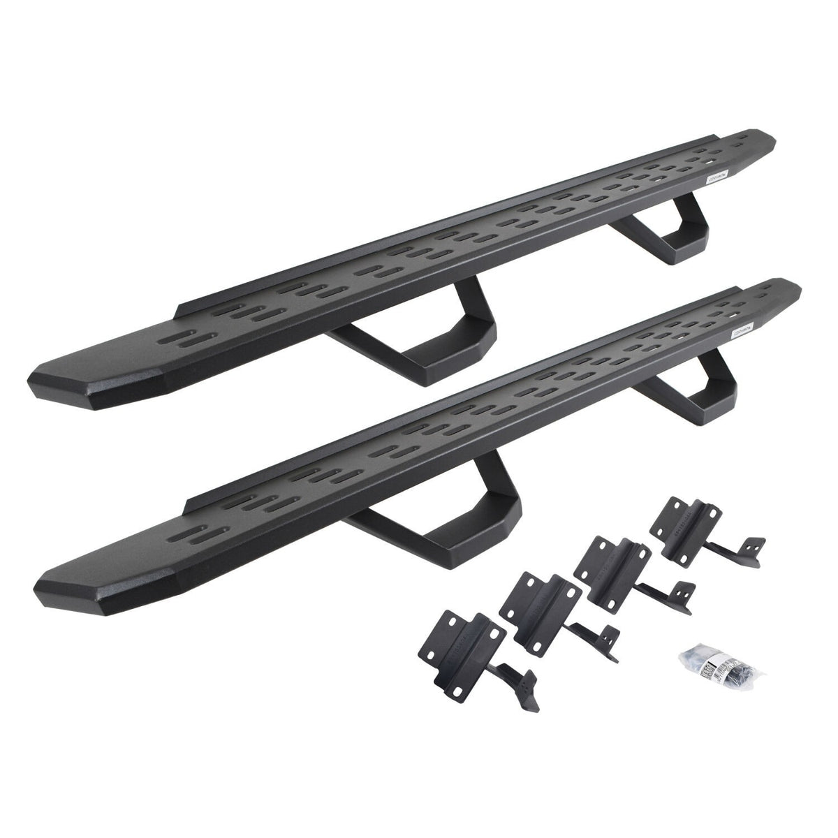 RB30 Running Boards with Mounting Brackets & 2 Pairs of Drops Steps Kit Textured Black 2015-2026 Ford F-150/ F-250/F-350 Go Rhino