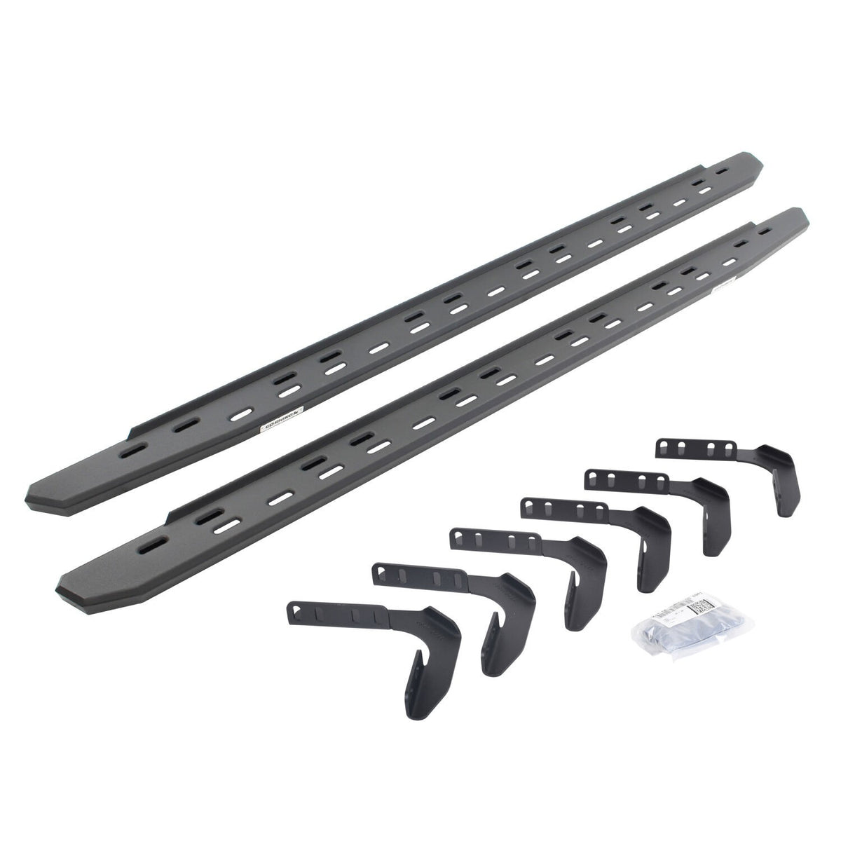 RB30 Slim Line Running Boards with Mounting Bracket Kit Textured Black 1999-2016 Ford F-250/F-350 Crew Cab Go Rhino
