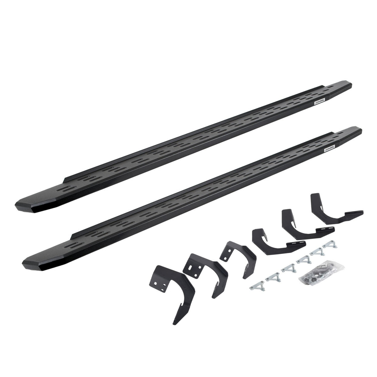 RB30 Running Boards with Mounting Bracket Kit Textured Black 2015-2018 Ram 1500 Go Rhino