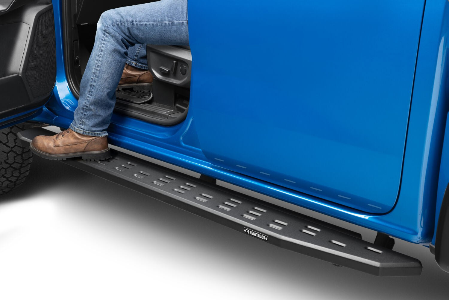RB30 Running Boards with Mounting Bracket Kit Textured Black 2019-2026 Ford Ranger Go Rhino
