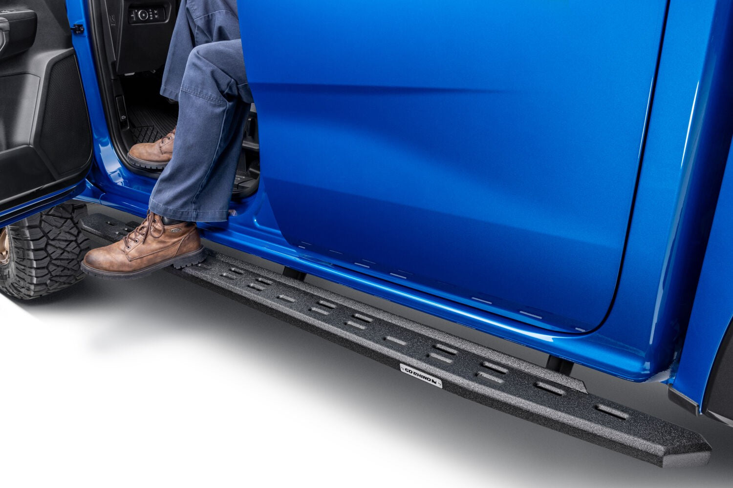 RB30 Slim Line Running Boards with Mounting Bracket Kit Protective Bedliner Coating 2019-2026 Ford Ranger Go Rhino