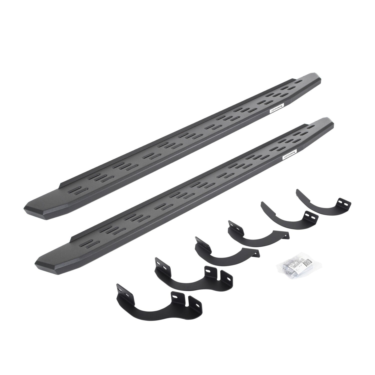 RB30 Running Boards with Mounting Bracket Kit Textured Black 2014-2024 Toyota 4Runner Go Rhino