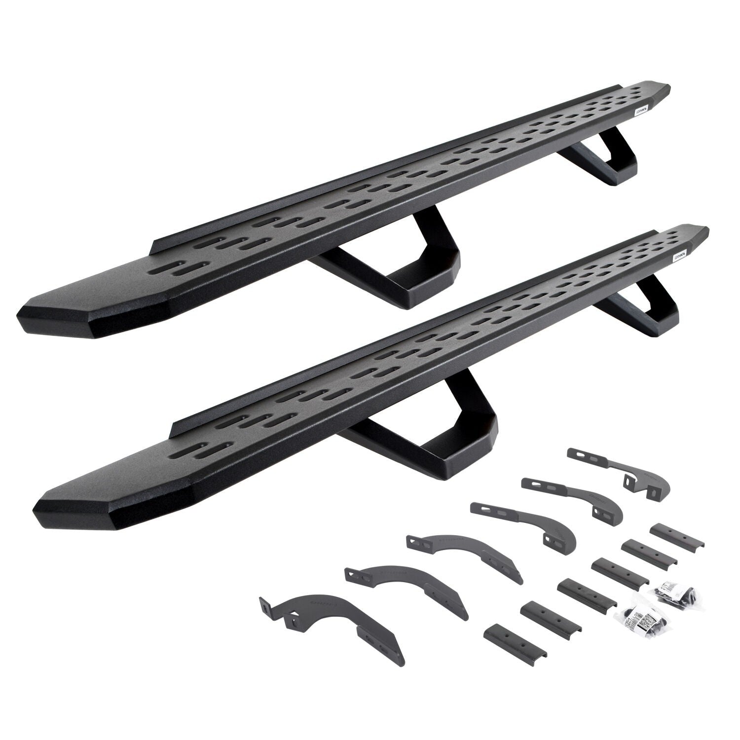 RB30 Running Boards W/Brackets, 2 Pairs DropStepsKit Textured Black 2025-2026 Toyota 4Runner Go Rhino