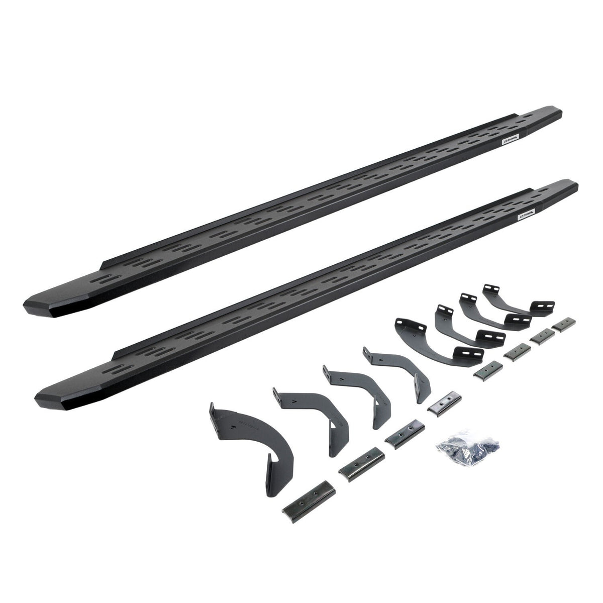 RB30 Running Boards with Mounting Bracket Kit Textured Black Protective Bedliner coating 2023-2026 Toyota Sequoia Go Rhino