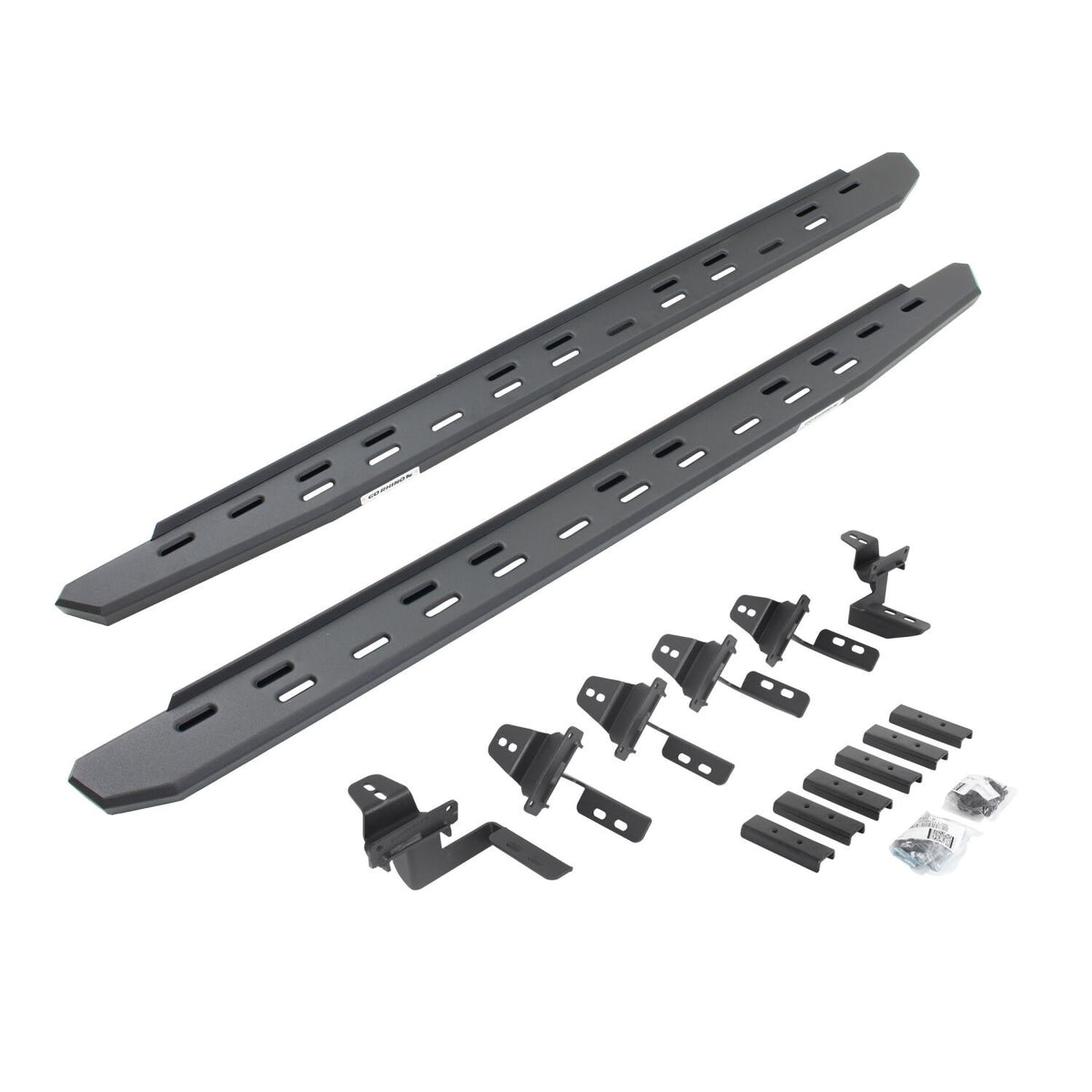 RB30 Slim Line Running Boards with Mounting Bracket Kit Textured Black For 2007-2018 Jeep Wrangler JK 4 door Go Rhino