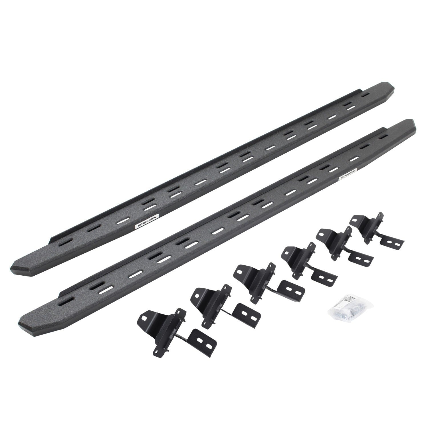 RB30 Slim Line 73 Inch Running Boards with Mounting Bracket Kit Protective Bedliner Coating For 2018-2025 Jeep Wrangler JL Go Rhino