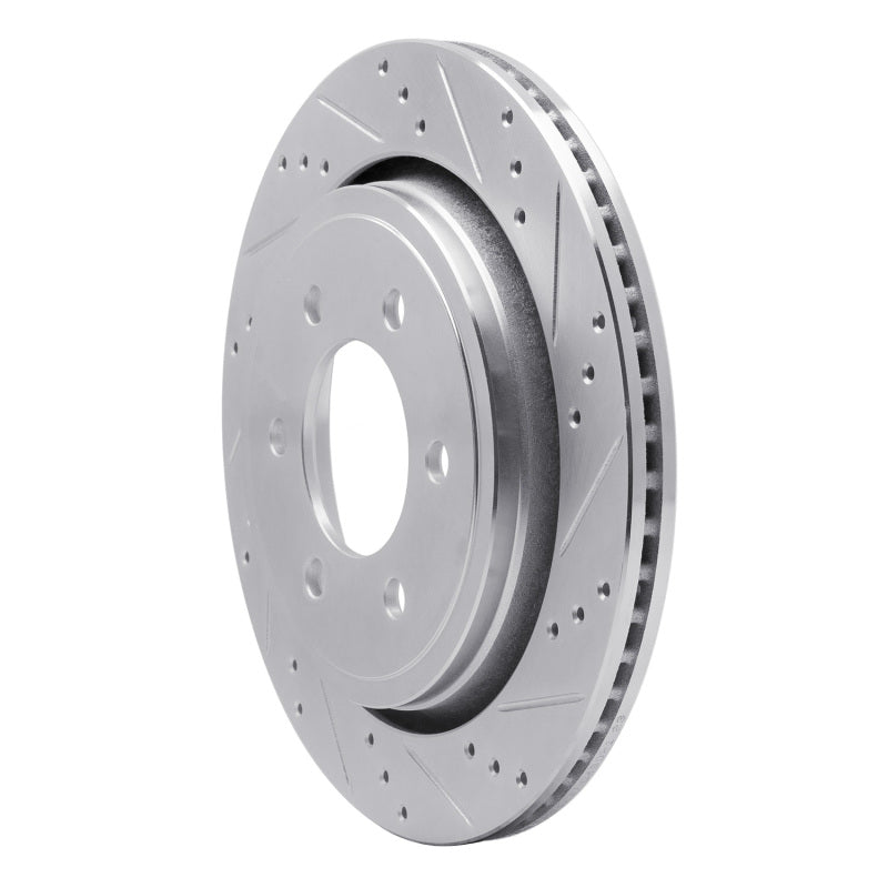 R1 15-17 Ford F-150 RWD Rear Right Drilled & Slotted Silver Brake Rotor