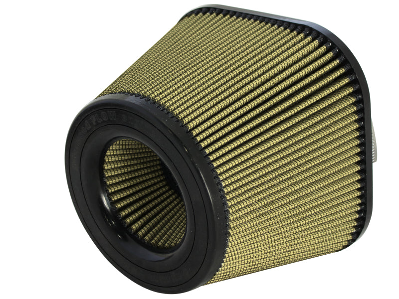 afe Magnum FORCE replacement air filter featuring a conical design with a textured surface, ideal for enhanced airflow.