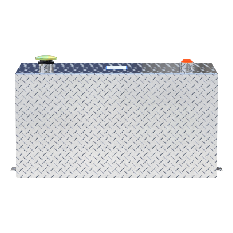 UWS Bright Aluminum 50-Gallon Rectangle Aluminum Transfer Tank Model TT-50-R-T-P