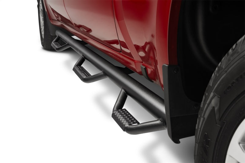 N-Fab Nerf Step 02-08 Dodge Ram 1500/2500/3500 Quad Cab 6.4ft Bed - Tex. Black - Bed Access - 3in