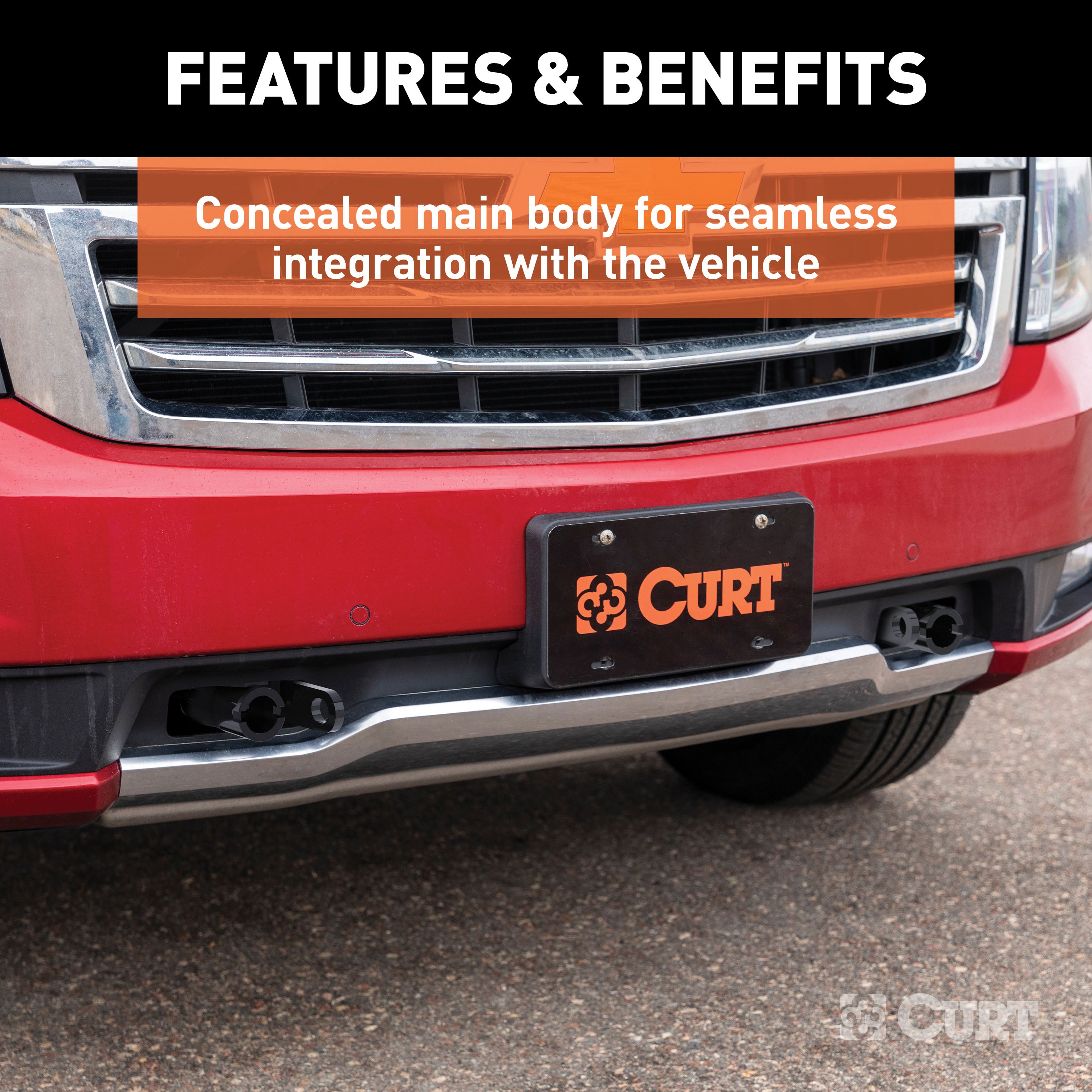 CURT Custom Tow Bar Base Plate Brackets for Dinghy Towing, Fits Select Cadillac Escalade, Chevrolet Suburban, Tahoe, GMC Yukon, XL Model 70111