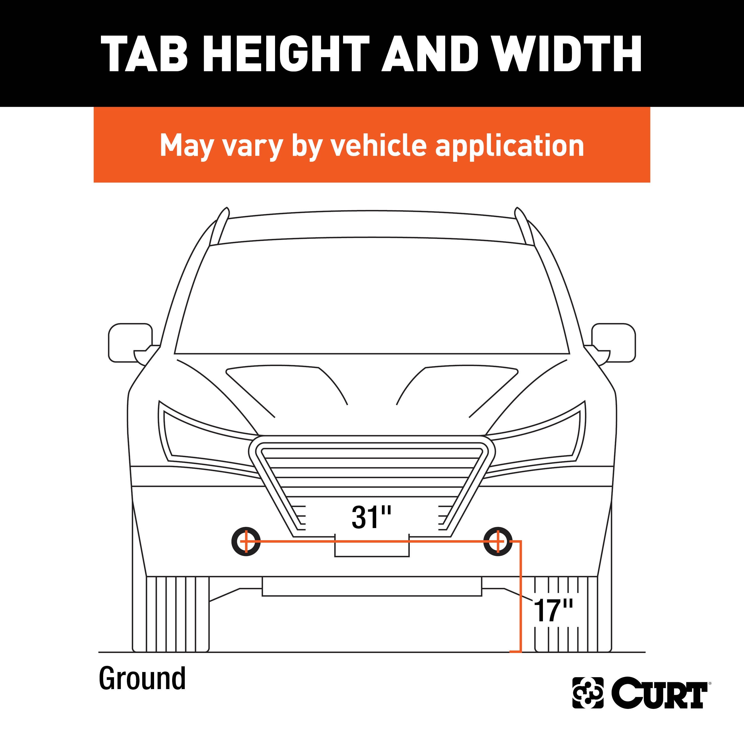 CURT Custom Tow Bar Base Plate Brackets for Dinghy Towing, Fits Select Ford Ranger Model 70127
