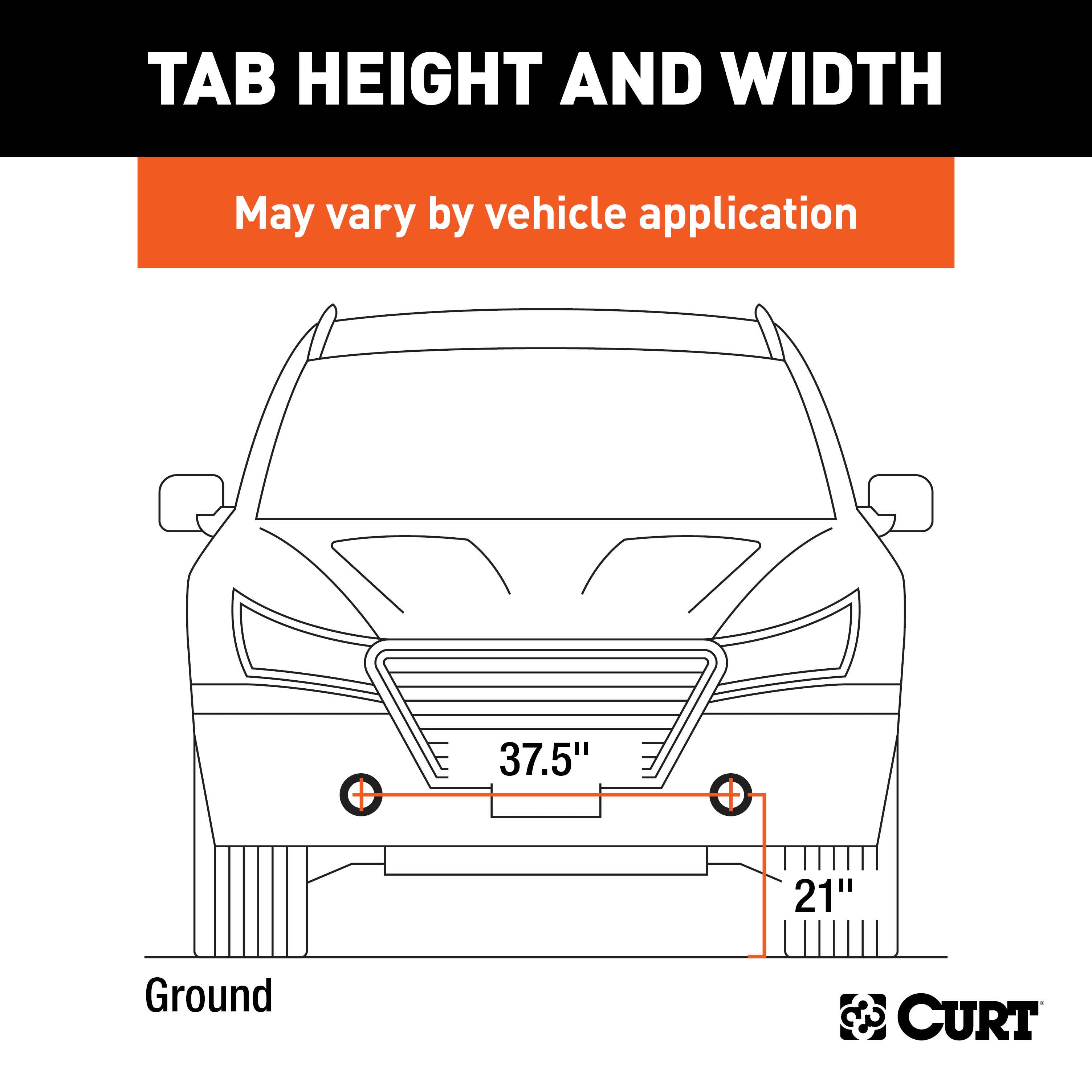 CURT Custom Tow Bar Base Plate Brackets for Dinghy Towing, Fits Select Jeep Cherokee Model 70134